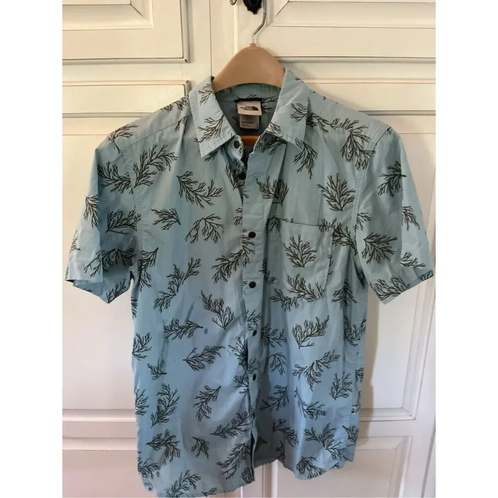 The North Face Baytrail Button Down Shirt Sz M Pearl Pocket